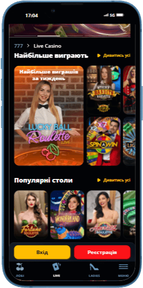 Live в казино 777