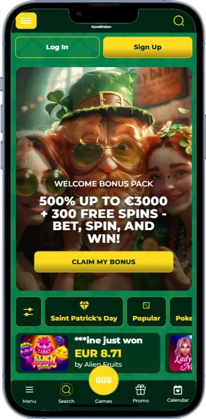 Головна сторінка в казино Pokerbet