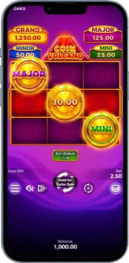 Coin Volcano Этап игры