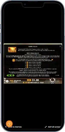 Wild West Gold Основные настройки