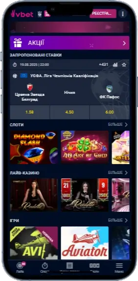 Vbet казино